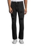 Helmut Lang Destroyed Patch Straight Jeans