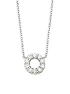 Kc Designs Circle Diamond And 14k White Gold Pendant Necklace