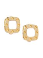 Roberto Coin Pois Mois 18k Yellow Gold & Mother-of-pearl Square Stud Earrings