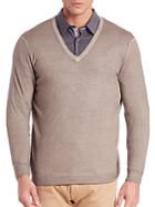 Pal Zileri V-neck Wool Sweater