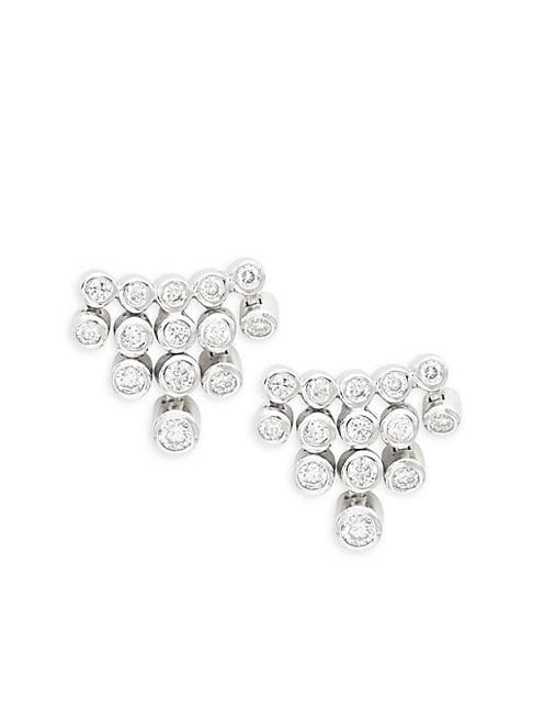 Saks Fifth Avenue 14k White Gold Diamond Earrings