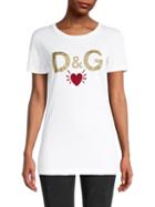 Dolce & Gabbana Metallic Logo Cotton T-shirt