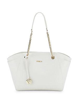 Furla Solid Leather Tote