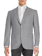 Corneliani Plaid Two-button Wool Sportcoat