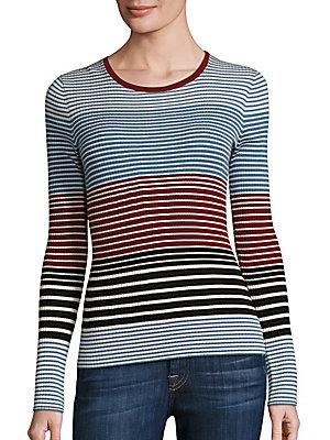 Theory Mirzi Striped Merino Wool Sweater