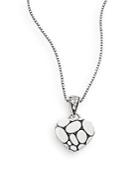 John Hardy Kali White Sapphire & Sterling Silver Lava Heart Pendant Necklace