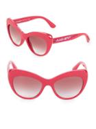 Dolce & Gabbana 52mm Sequin Arm Cateye Sunglasses
