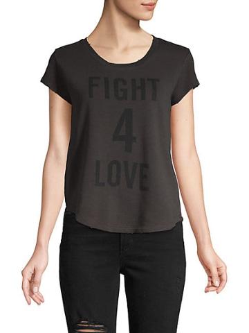Zadig & Voltaire Seattle Bis Overdyed Fight 4 Love Tee