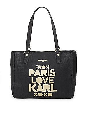 Karl Lagerfeld Bubble Faux Leather Tote