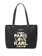 Karl Lagerfeld Bubble Faux Leather Tote
