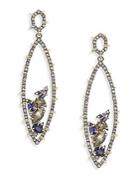 Alexis Bittar Spiked Crystal-encrusted Gemstone Cluster Drop Earrings