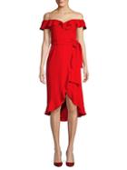 Jay Godfrey Off-the-shoulder Ruffled A-line Cocktail Dress