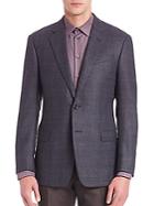 Armani Collezioni Checkered Wool Jacket