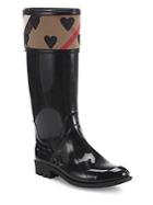 Burberry Crosshill Heart Check Rain Boots