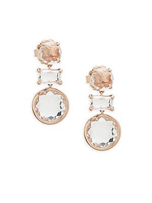 Ippolita Rose Clear Quartz And Sterling Silver Dangle Earrings