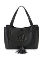 Valentino By Mario Valentino Ollie Grained Leather Tassel Shoulder Bag