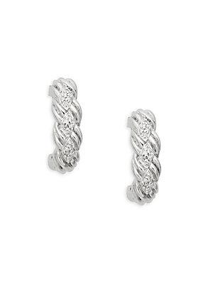 Effy Diamond & Sterling Silver Earrings