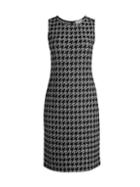 St. John Malaga Wool-blend Houndstooth Dress