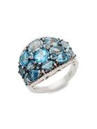 Effy Sterling Silver Blue Topaz Cluster Ring
