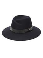 Rag & Bone Zoe Velvet-trim Fedora Hat