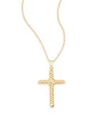 Saks Fifth Avenue 14k Yellow Gold Cross Pendant Necklace