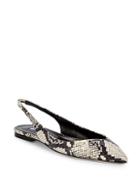 Brian Atwood Snakeskin-print Leather Slingback Pumps