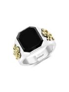 Effy Goldplated Sterling Silver & Onyx Ring