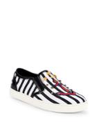 Dolce & Gabbana Studded Stripe Slip-on Sneakers