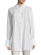 Becken Oversized Cotton Voile Button-down Shirt