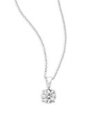 Effy Diamond & 18k White Gold Solitaire Pendant Necklace