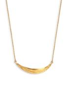 Gurhan Wave 22k & 18k Yellow Gold Curved Bar Necklace
