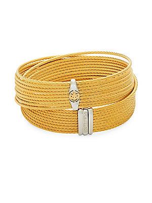 Alor Stainless Steel And 18k Gold Wrap Bracelet