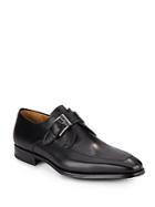 Saks Fifth Avenue By Magnanni Leather Monk Strap Dress Shoes
