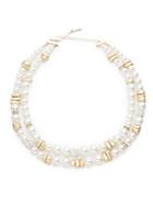 Saks Fifth Avenue Faux Pearl & Cubic Zirconia Beaded Necklace
