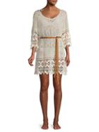 Eberjey Lace Belted Cotton Coverup