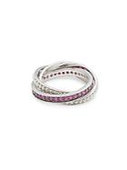 Judith Ripka Mercer Pink Sapphire & Sterling Silver Ring