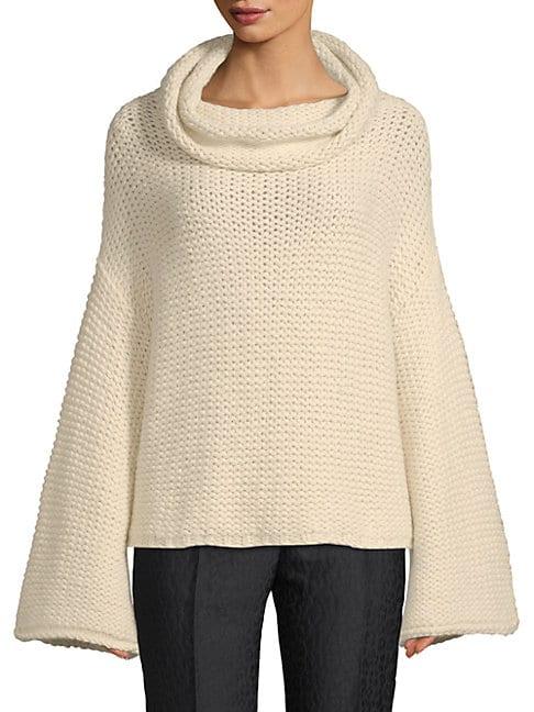 Alice + Olivia Vida Textured Bell-sleeve Sweater