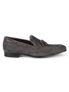 Mezlan Leather-trimmed Suede Loafers