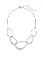 Alexis Bittar Miss Havisham Swarovski Crystal Orbital Link Necklace/silvertone