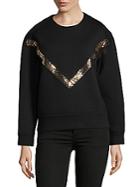 Versace Collection Embellished Jersey Sweater