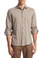 Saks Fifth Avenue Collection Solid Knit Sportshirt