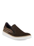 Robert Graham Check-pattern Leather Sneakers