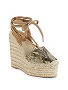 Ash Tracy Bis Leather Lace-up Wedge Espadrille Sandals