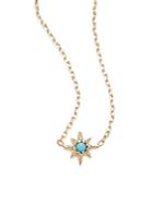 Anzie Turquoise & 14k Yellow Gold Pendant Necklace