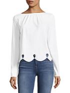 See By Chlo Scalloped Cotton Top