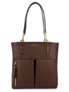 Calvin Klein Top Zip Faux Leather Tote