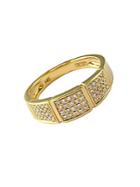 Effy D Oro 14kt Yellow Gold And Diamond Band Ring