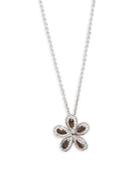 Roberto Coin Fantasia Diamond & 18k White Gold Flower Pendant Necklace