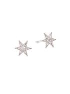 Kc Designs Diamond And 14k White Gold Star Earrings