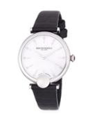 Bruno Magli Diamond & Stainless Steel Leather Strap Watch
